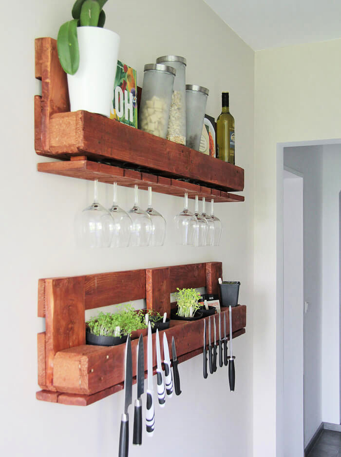 Pallet Shelves For Kitchen Diy Tutorial The Experimental Home